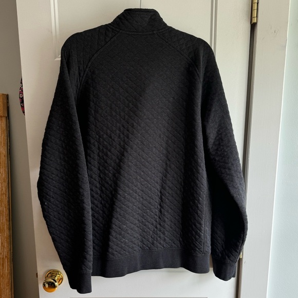 Men’s Lands End Grey Quarter Button Up Pullover - Picture 2 of 4